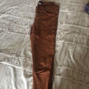 BDG utility moto zip ankle jeans-copper/rust color